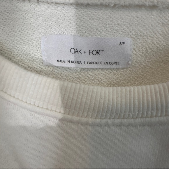 Oak and Fort white cropper sweatshirt - Picture 3 of 4